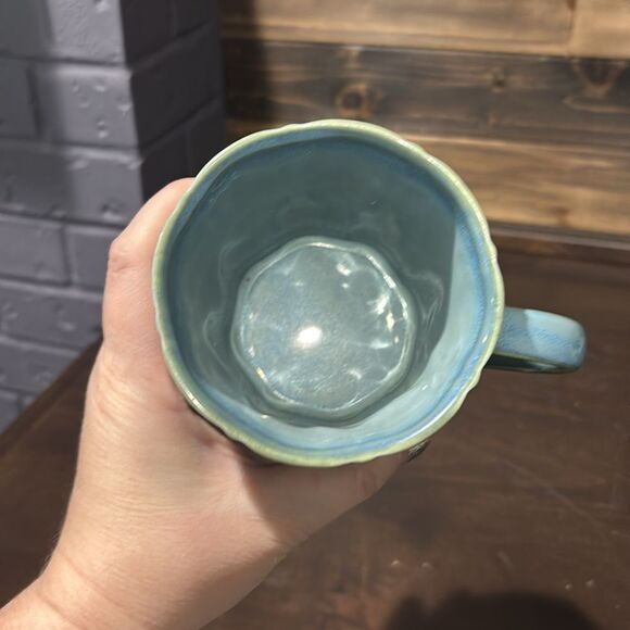 Starbucks Blue Green Bone China Coffee Cocoa Mug Cup - Picture 5 of 6